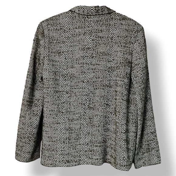 LINDA ALLARD for ELLEN TRACY Vintage Wool Blend Unlined Open Front Blazer Sz 14 - Picture 4 of 9